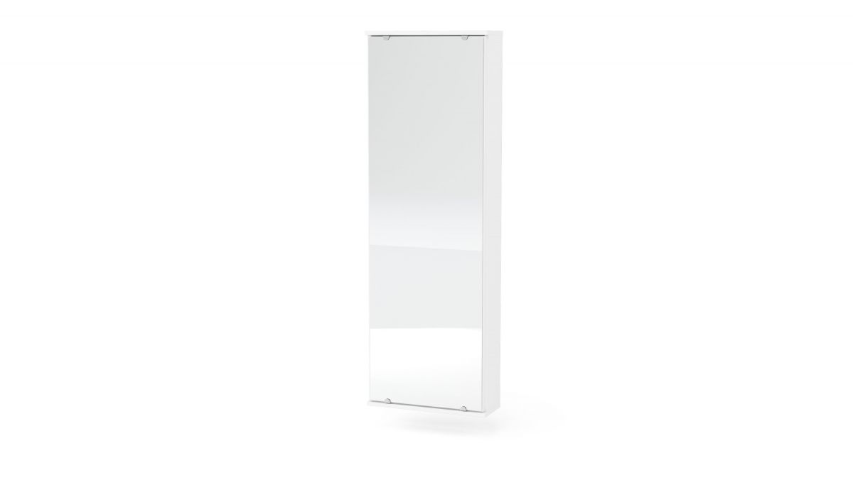 Sapateira Itajaí 1 porta com espelho 4 prateleiras Branco Politorno Imagem 5