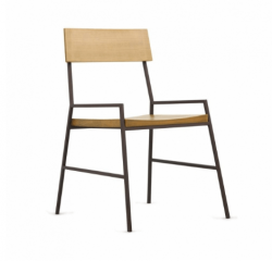 Cadeira de Ferro e Madeira Lumber - kit 2 cadeiras Art
